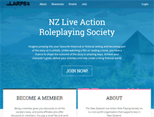 Tablet Screenshot of nzlarps.org